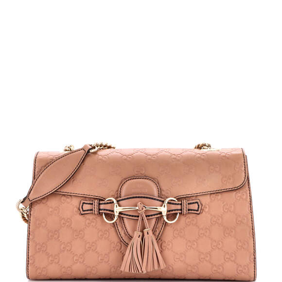 Gucci Medium Emily Chain Flap Bag Guccissima Leather